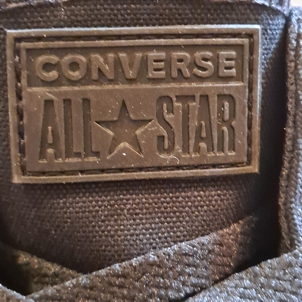 Converse Chuck Taylor All Star Low Top Sneakers - Black Monochrome Size 7.5 - Picture 5 of 8